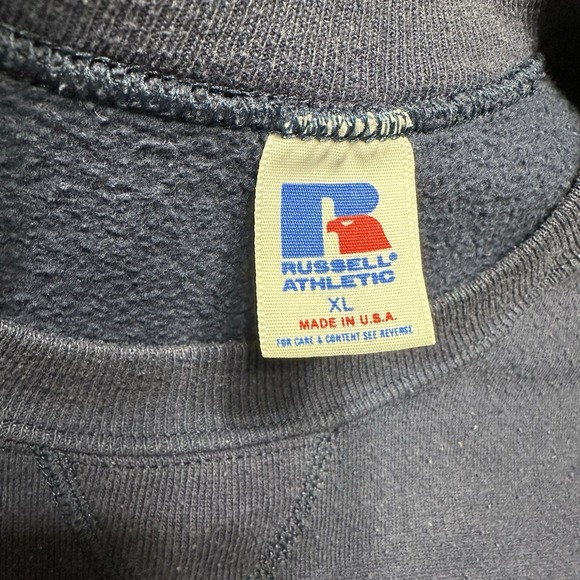Vintage 80s 90s Russel Bucknell Basketball Crewneck Sweatshirt V Stitch XL USA - Picture 6 of 10